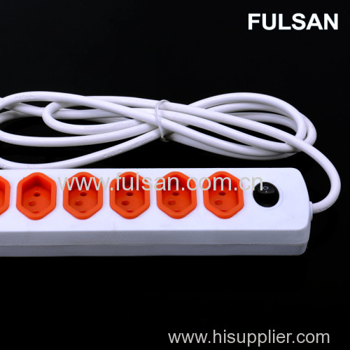 4 ports Electrical Extension Power Strip for Brazil
