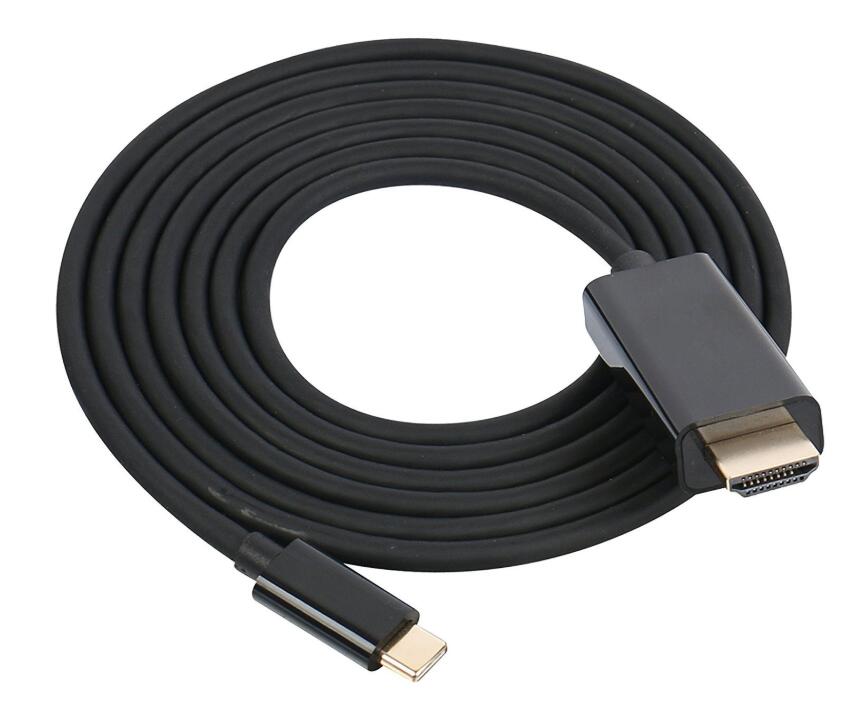 Factory Promotion High Speed 2160p 4K 3D Aluminum Shell HDTV Gold Plated HD HDMI to Type C cable