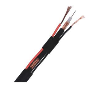 Black Or White RG 59 Coaxial Cable with Power 20AWG+0.37mm CCTV Security Camera Wire 1000ft 305m with Wooden Drum 