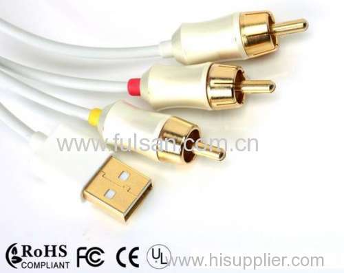 1.5m HDMI to 3RCA av converter cable for LCD