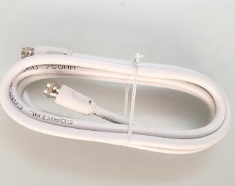 1.8meter RG6U RF Coaxial Cable F To F Plug Cable 75OHM