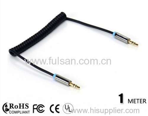 Wholesale 3.5mm Stereo AUX Spring Audio Cable for Car