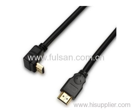Gold Plated Right Angle HDMI Cable 1.5m 1.4v