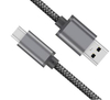 Space Gray Nylon Sleeve Braided Fast Charging Usb 3.1 Type C Cable To Usb A