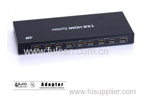 1.4v HDMI Splitter 1X8 for HDTV DVD PS3 Support 4K*2K