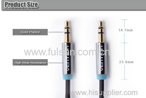 3.5mm Stereo Audio Male to Male Spring Spiral Retractable Cable for MP3, PC