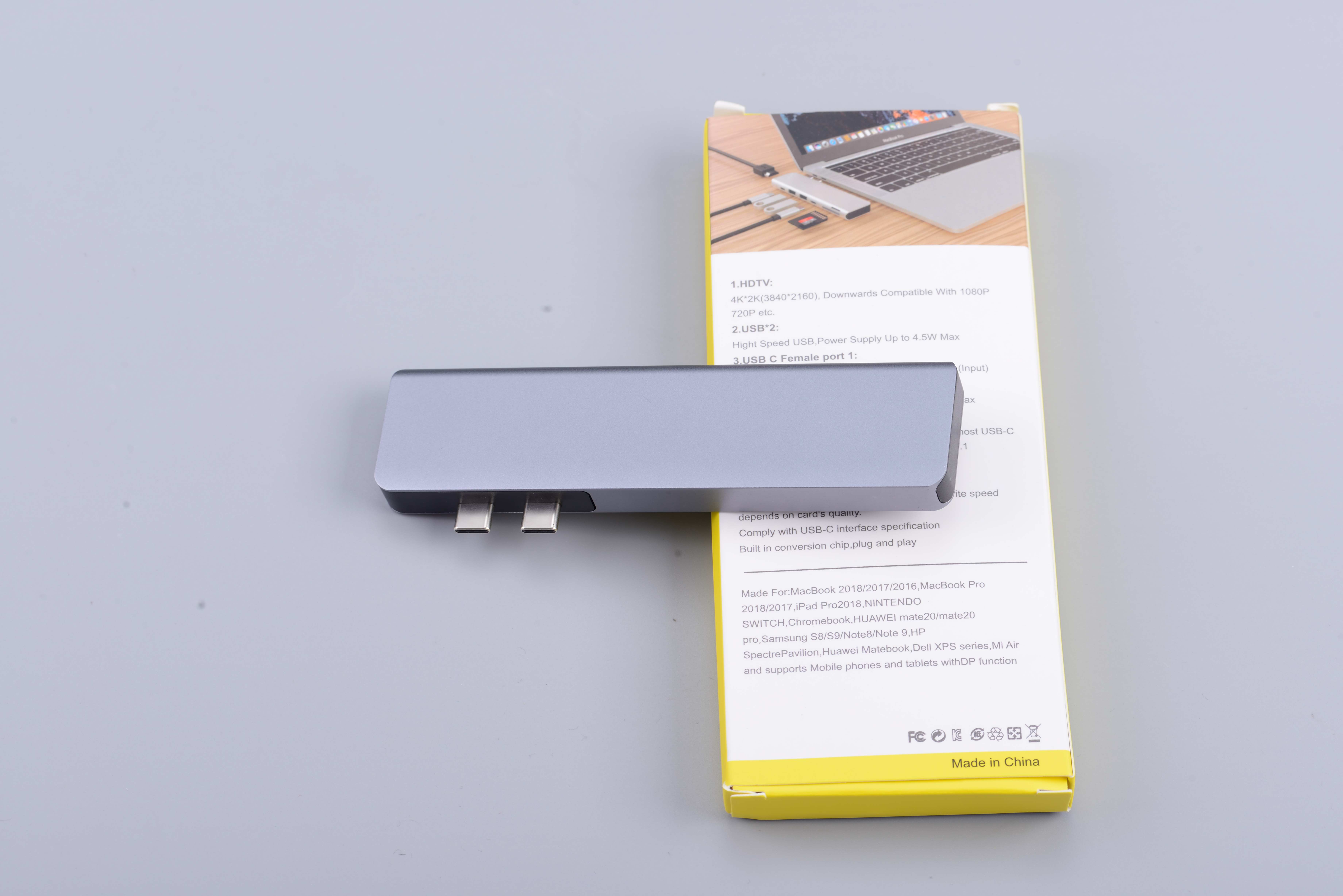 Ethernet SD Card Reader Laptop type c 7 in 1 USB 3.0 C Hub