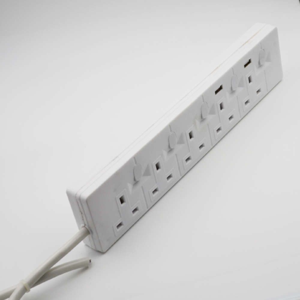 High Quality Surge Protected 4 Outlets Power Strip with 2 USB Port