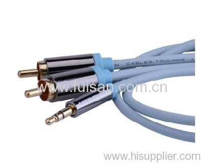 High quality DC 3.5mm TO 2RCA AV cable