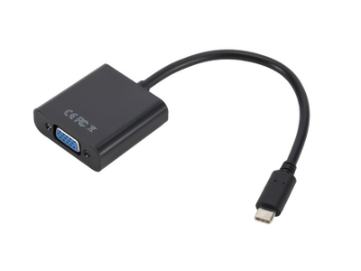 Support 1080P USB 3.1 Type C to VGA Adapter Converter Cable For MacBook 