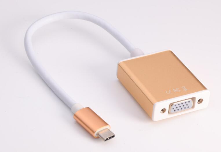 Hot Sell USB 3.1 Type C USB-C to Female VGA Adapter Cable For Iphone X Max Phone 