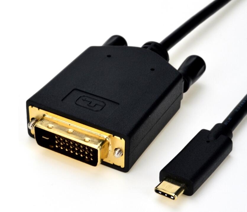 High Quality Gold Plated Connector USB Type C To DVI Cable 6FT 1.83m